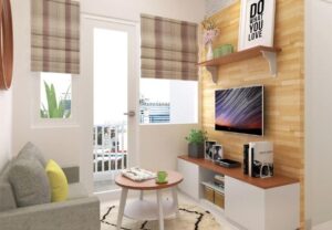 ruang tv minimalis apartemen