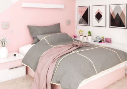 Desain Kamar Tidur Warna Pink