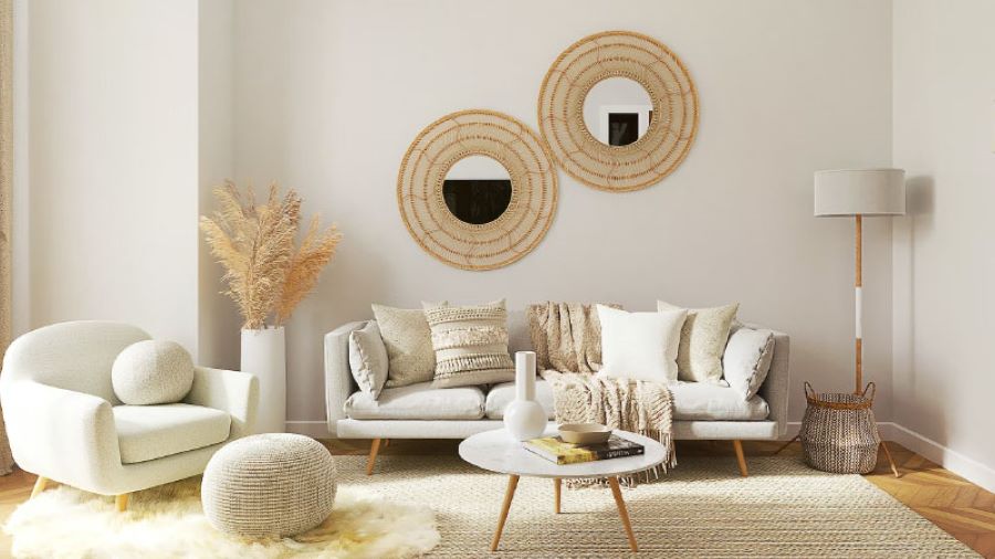 hiasan dinding ruang tamu minimalis modern terbaru