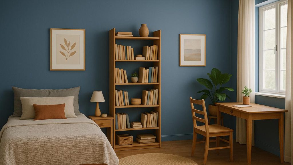 kamar warna biru laut