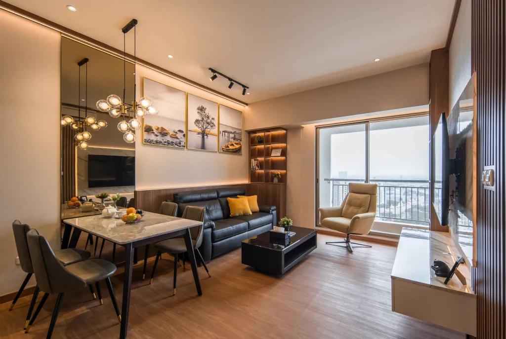 Interior Ruang Tamu Apartemen Educity Surabaya Minimalis