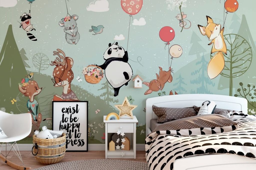 Ide wallpaper dinding kamar anak