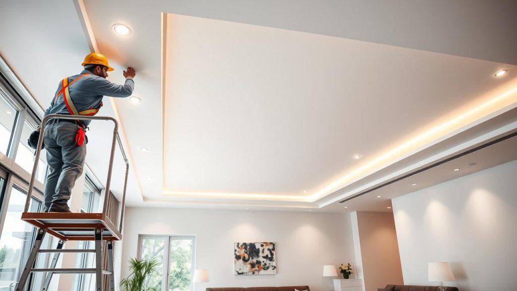 Cara pasang plafon gypsum sendiri