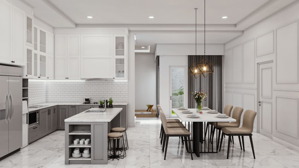 Interior Dapur American Style Rungkut Surabaya