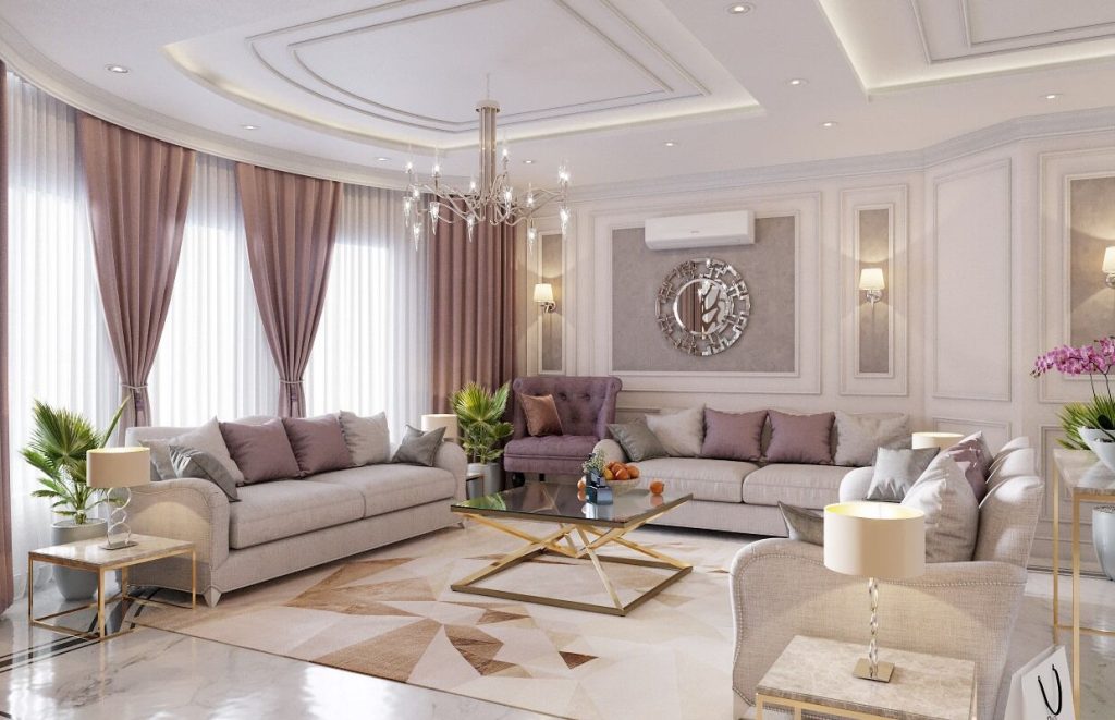 Harga Interior Ruang Tamu Wonokromo Klasik