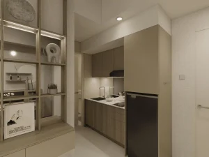 Interior Dapur Hemat Apartemen Anderson Surabaya