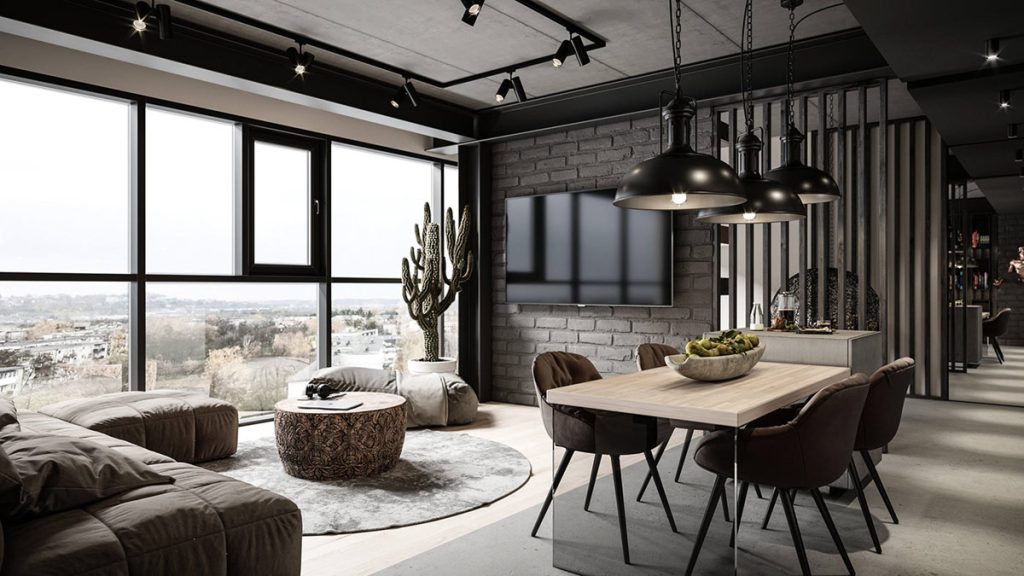 Promo Desain Interior Industrial Apartemen Gunawangsa Surabaya