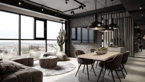Promo Desain Interior Industrial Apartemen Gunawangsa Surabaya