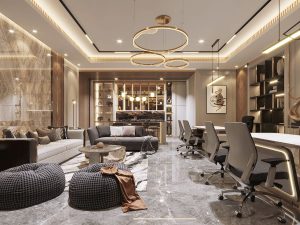 Custom Interior Kantor Apartemen Anderson Surabaya Hemat