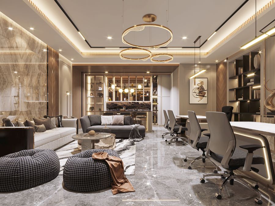 Custom Interior Kantor Apartemen Anderson Surabaya Hemat