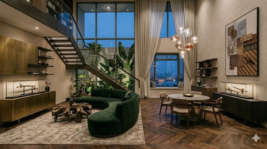 Interior Custom Mewah Apartemen Pakuwon Surabaya
