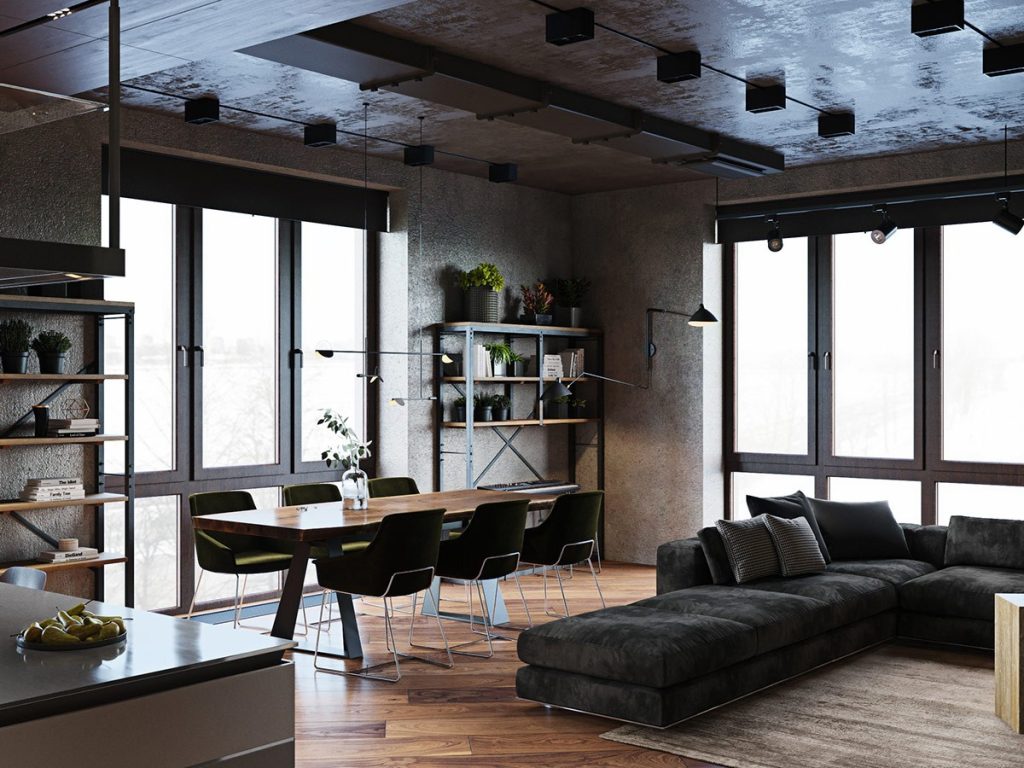 Jasa Interior Rumah Industrial Apartemen Puncak
