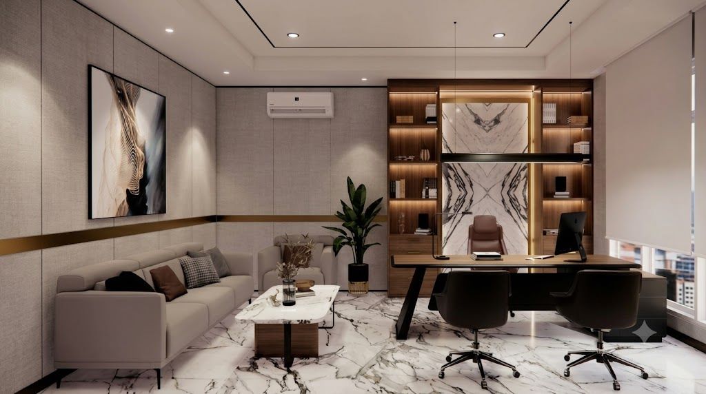 Interior Kantor Rapi Apartemen Gunawangsa Surabaya