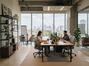 Biaya Interior Kantor Modern Apartemen Anderson Surabaya