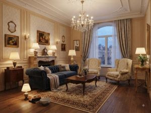 Desain Interior Klasik Apartemen Trans Icon Surabaya