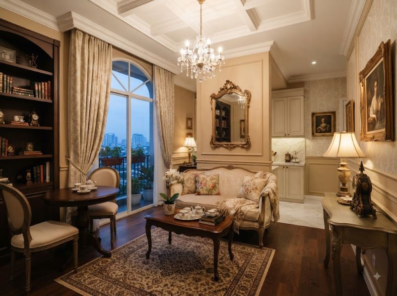 Desain Interior Klasik Apartemen Trans Icon Surabaya