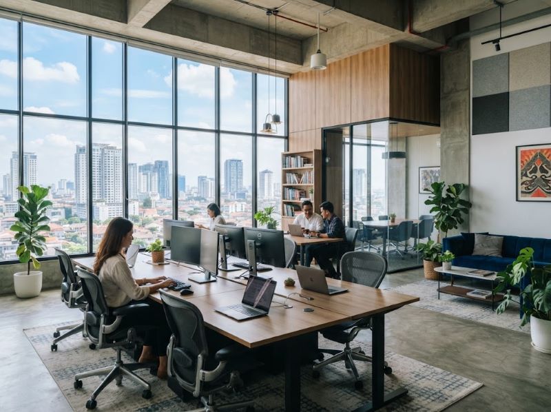 Interior Kantor Apartemen Anderson Surabaya Murah