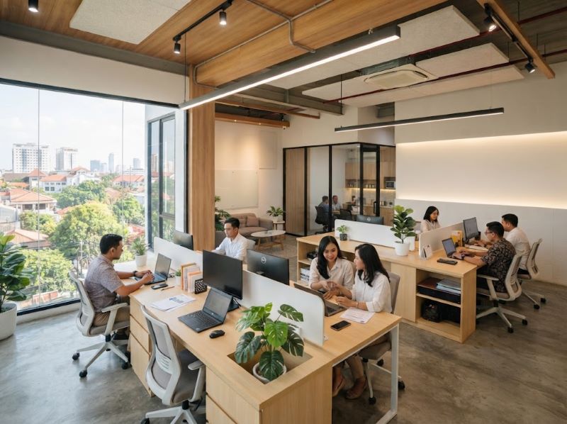 Interior Kantor Minimalis Surabaya Selatan