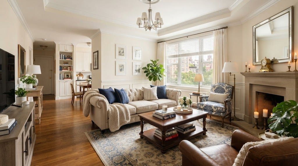 Paket Interior Ruang Tamu American Style Apartemen Anderson Surabaya