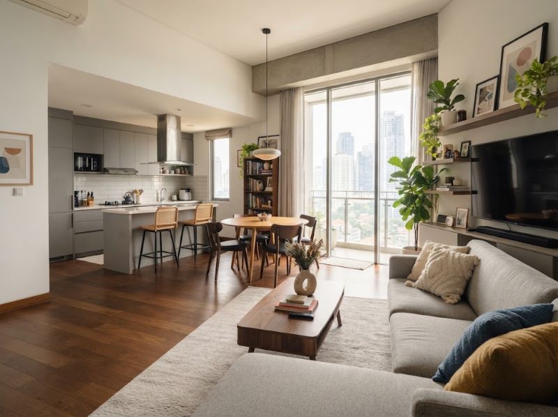 Jasa Interior Apartemen Modern Apartemen Pakuwon Surabaya