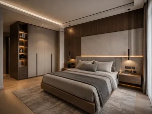 Kamar tidur custom modern Pakuwon City Surabaya