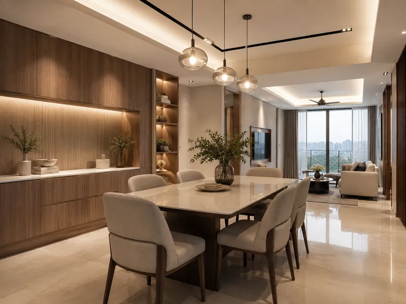 Ruang makan modern Pakuwon City Surabaya
