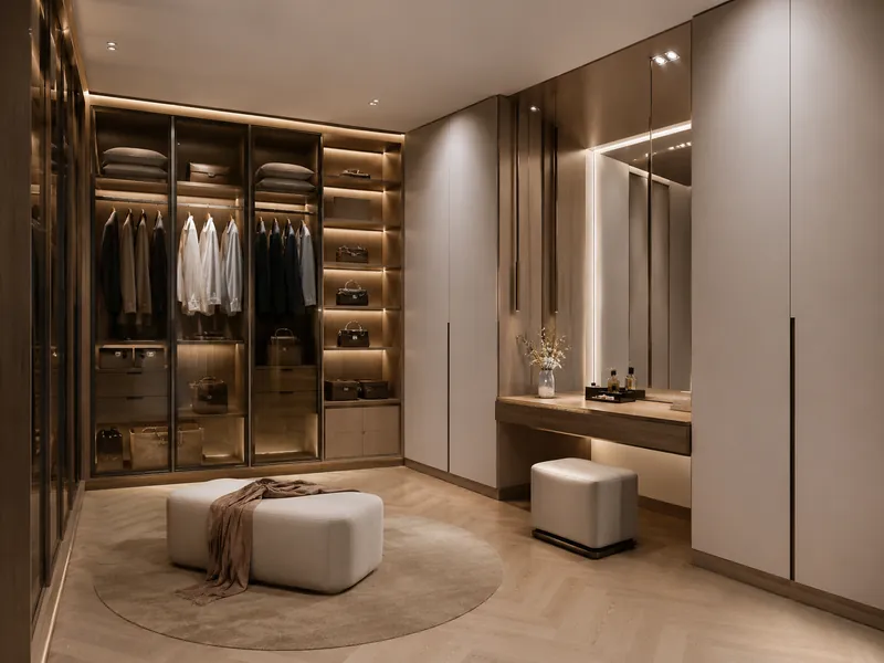 Walk in closet modern Pakuwon City Surabaya