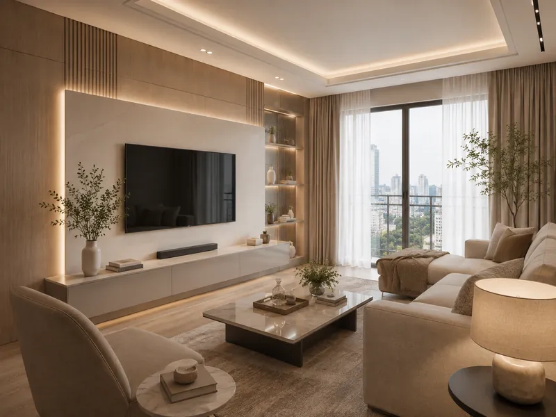 interior ruang tamu premium trans icon surabaya