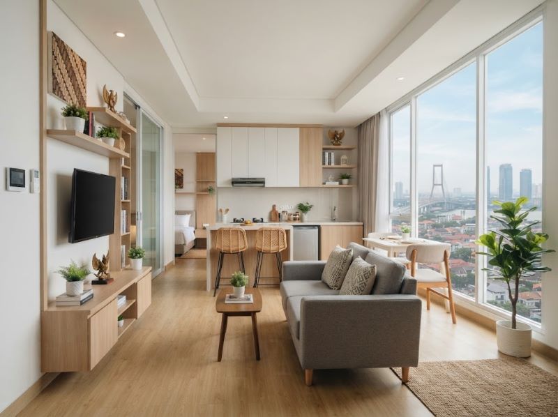 Custom Interior Apartemen Minimalis Pakuwon City Surabaya 