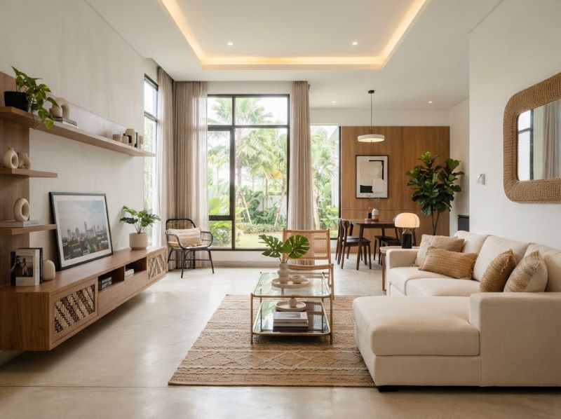Desain Interior Ruang Tamu Minimalis Gubeng