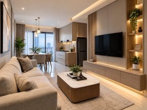 Interior Custom Cepat Surabaya Pusat dengan perencanaan kabinet dan ruang gerak
