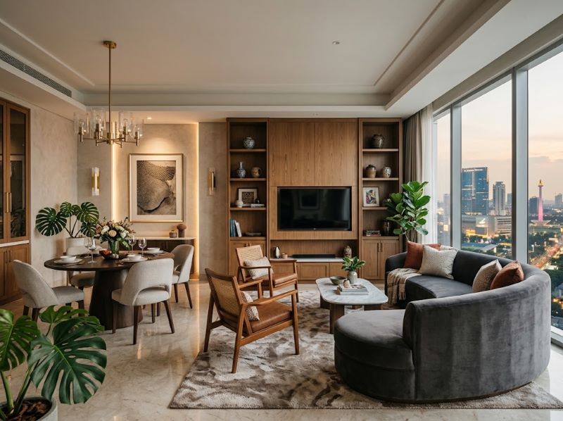 Interior Custom Eksklusif Apartemen Benson di Surabaya