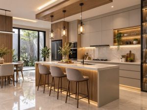 nterior Dapur Elegan Surabaya Utara untuk hunian modern