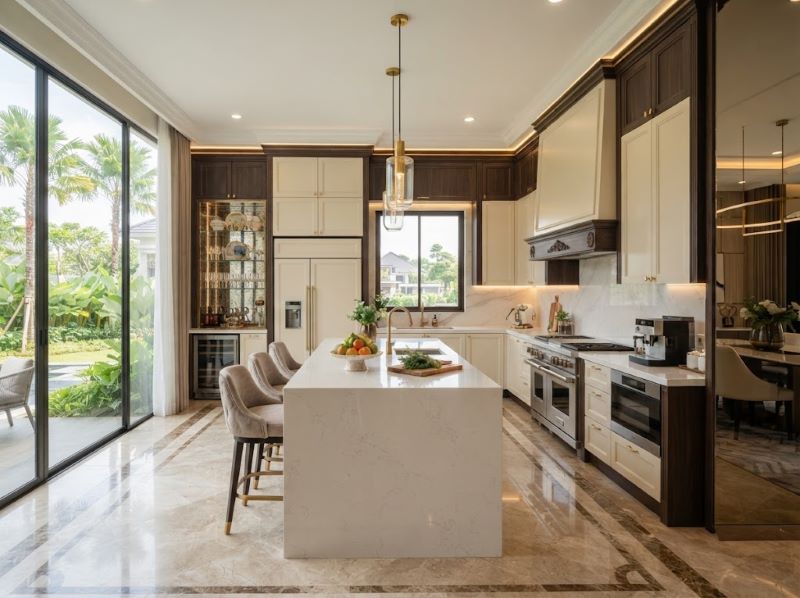 Interior Dapur Mewah dan Elegan Sidoarjo
