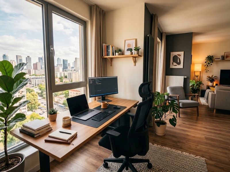 Interior Kantor Apartemen Puncak Terjangkau