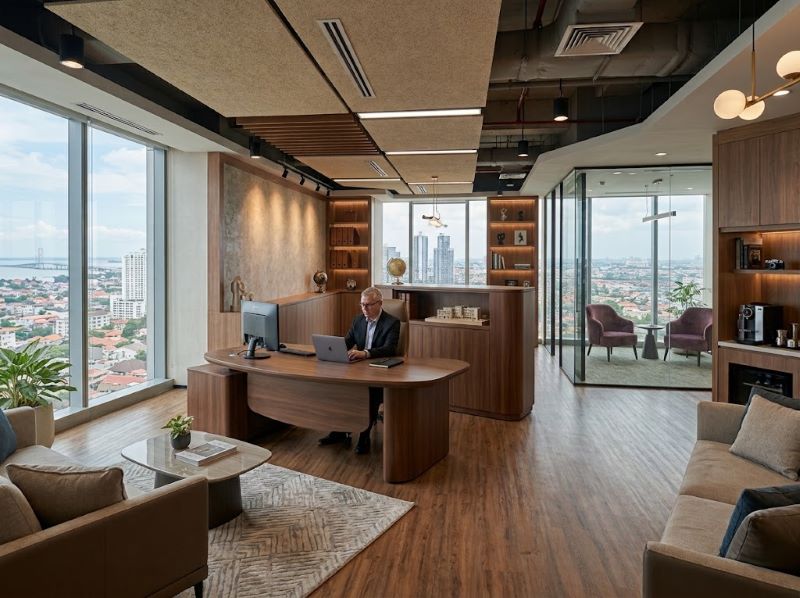 Interior Kantor Berpengalaman Apartemen Pakuwon Surabaya