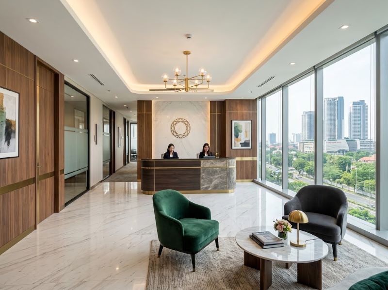 Interior Kantor Surabaya Selatan Mewah