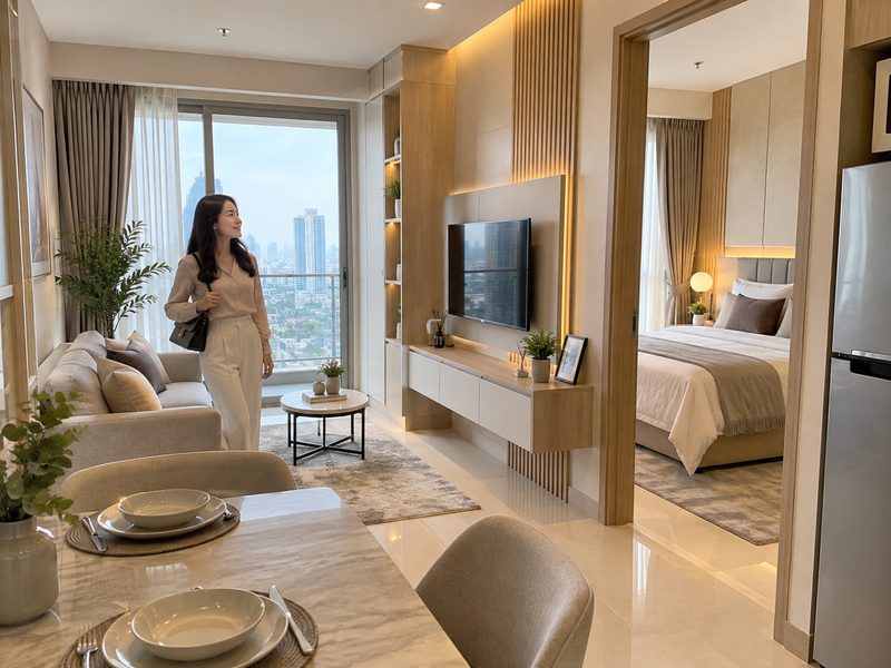 Interior apartemen Anderson Surabaya untuk disewakan