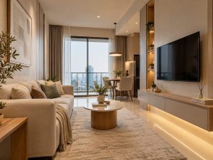 Interior elegan apartemen Anderson Surabaya