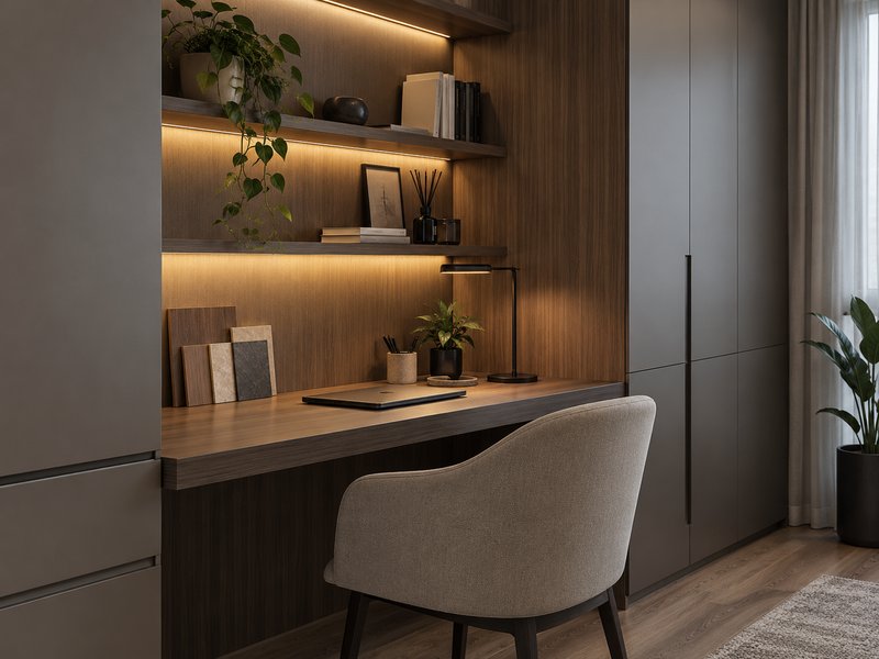 Material interior kantor Apartemen Puncak