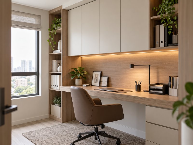 Meja kerja custom kantor Apartemen Puncak