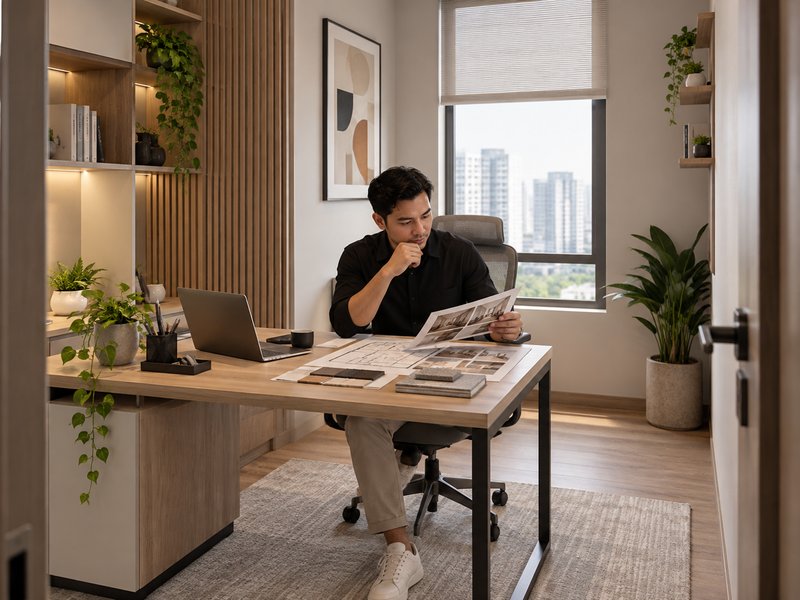 Perencanaan interior kantor Apartemen Puncak