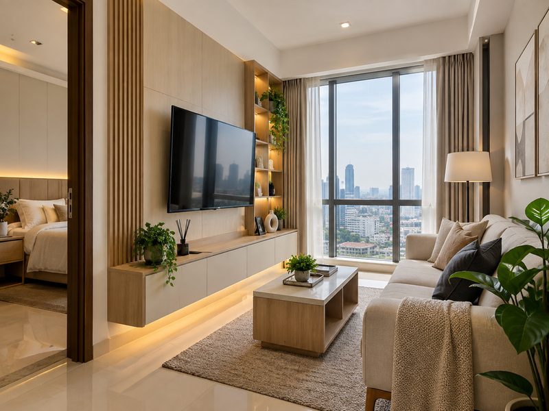 harga interior rumah murah apartemen trans icon