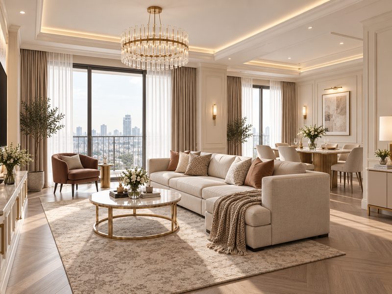 interior apartemen Puncak klasik modern