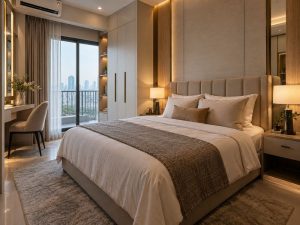 Interior Kamar Mewah Apartemen Gunawangsa Surabaya