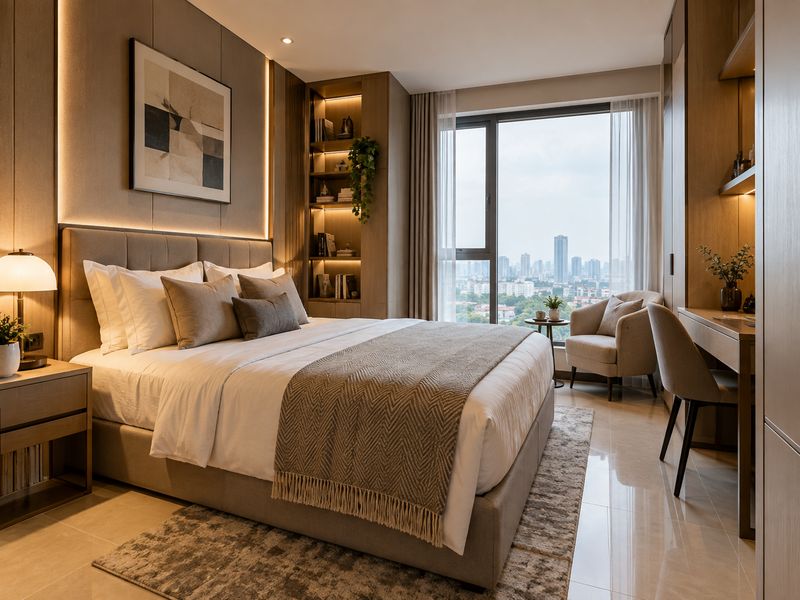 interior kamar mewah surabaya apartemen sewa
