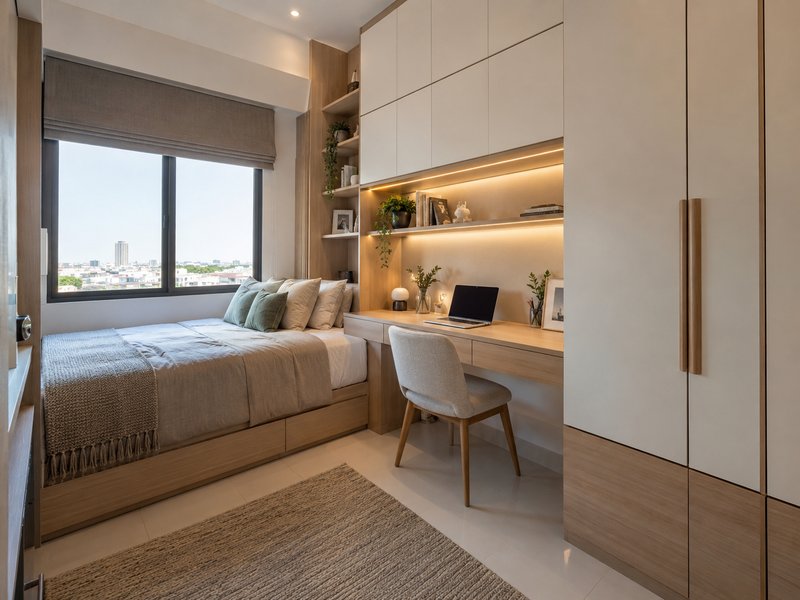 Desain interior custom kamar apartemen Wonokromo