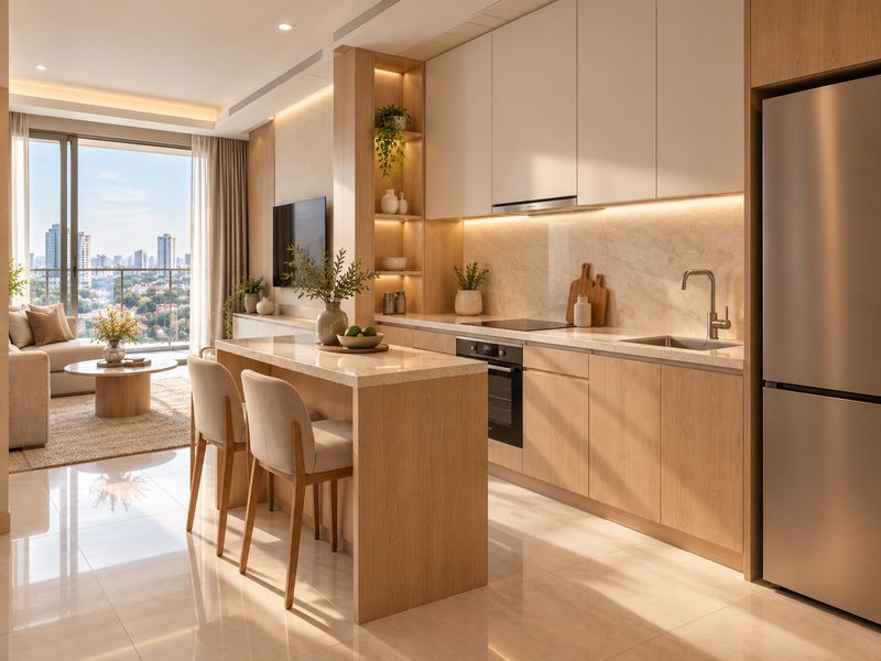 desain interior modern apartemen tanglin surabaya kitchen set