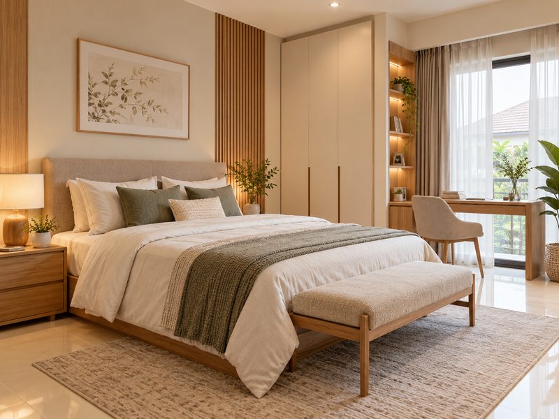 desain kamar Graha Famili Surabaya aesthetic dengan furnitur custom