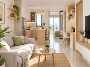 interior apartemen Surabaya Barat fungsional